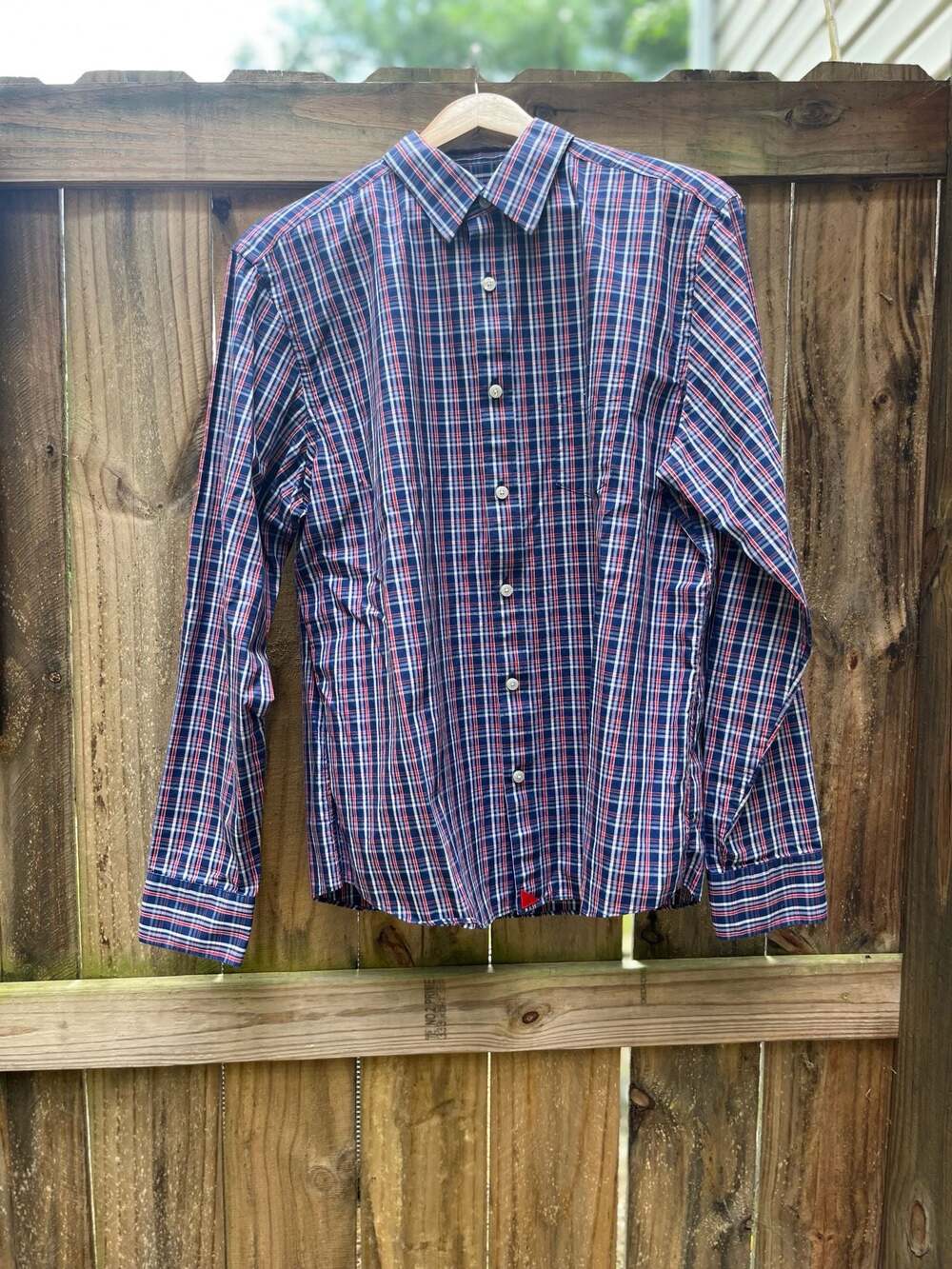 UNTUCKit Men's Large Plaid Long Sleeve Button Down Shirt